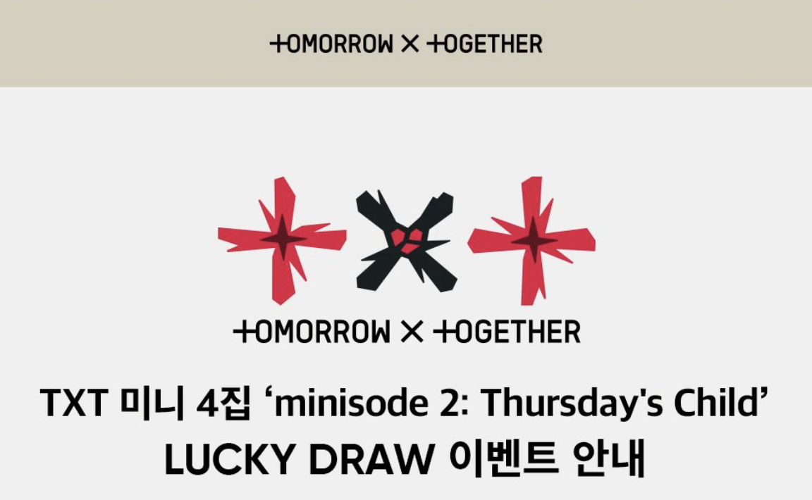 TXT - minisode 2: Thursday's Child LUCKY DRAW EVENT (SOUNDWAVE/M2U