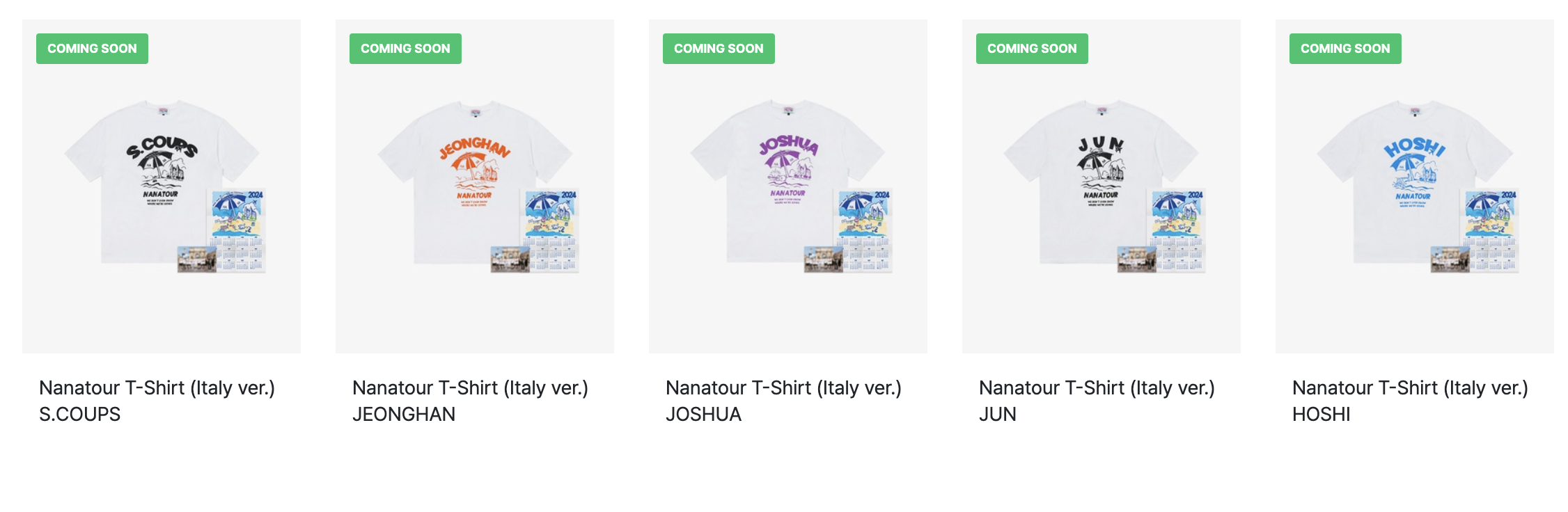 NANA TOUR with SEVENTEEN (ITALY VER) OFFICIAL MD - BEADSOFBULLETS